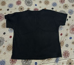 Adorable Teddy Bear Embroidered Black Crop Top