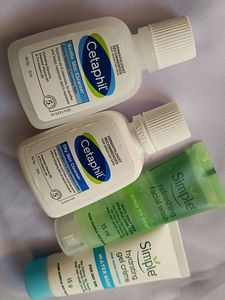 Combo Of Cetaphil And Simple Trial Packs