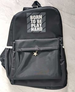Black 'Born to Play Hard' Backpack