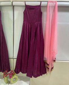 Elegant Purple Kurta Set with dupatta # Diwali
