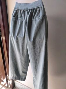 Light Blue Cropped Wide Leg Pants