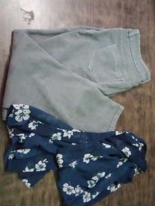 Gray Denim Jeans With Duptta