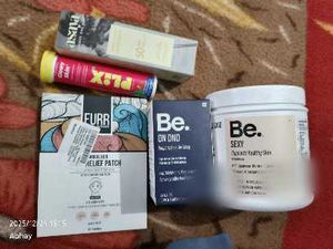 A collection of assorted beauty and wellness items