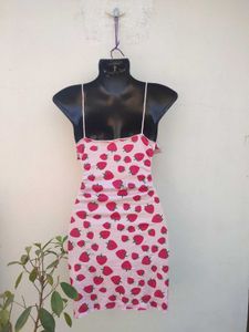 Strawberry Print Bodycon Dress