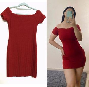 Shein Off Shoulder Lettuce Dress