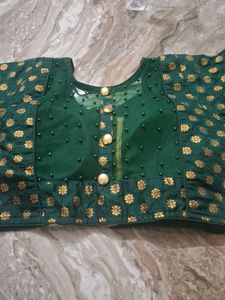 Green Floral Blouse