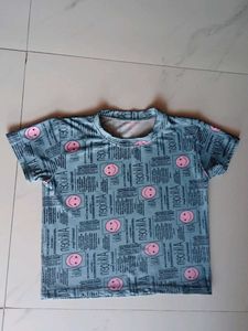 Smiley Face Print Tee