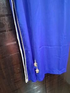 Satin Kurta With Pearl Lace