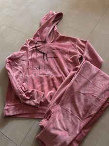 Pink Velvet Hoodie & Pants Set