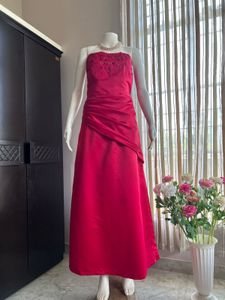 Pink Satin Gown