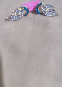 Cotton Kurta with Unique Neck,Hands. Free EarStuds