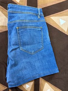 Blue One Time Wore Shorts Denim