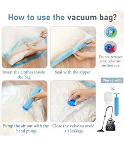 🆕Vacuum Bags for Travel with Hand Pump Airtight