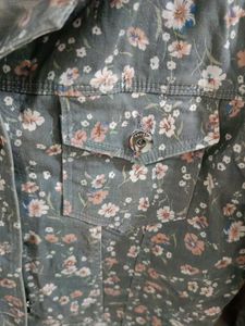 Cotton Jacket For Winter Floral Print