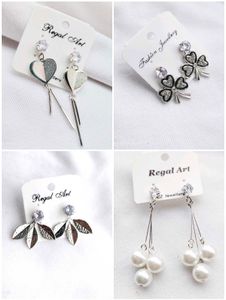 Combo of 4 silver ,bead daily wear light weight ea
