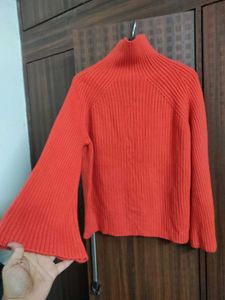 SALE 🛍️ Orange Knit High Neck