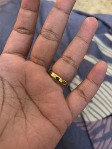 Gold Chevron Ring Size-6