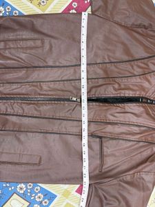 Leather brown jacket