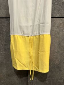 🍋 MANGO Colorblock Drawstring Dress – Chic Summer
