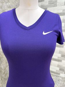 Nike Purple V-Neck T-Shirt