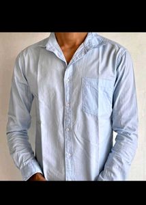 Dennis Lingo Blue Shirt 38 inch S Size