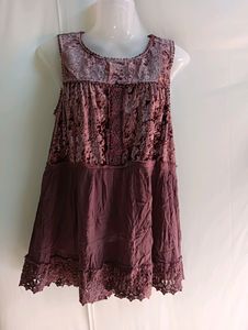 Knox Rose Purple Velvet &amp; Lace Dress