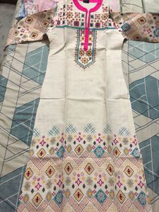 Cream And Black Kurtas