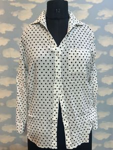 Polka Dot Button-Up Shirt