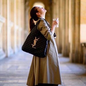 YSL Black Quilted Tote Replica