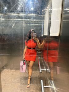 Red Bodycon Mini Dress