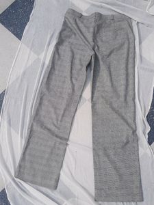 Grey Plaid Trousers