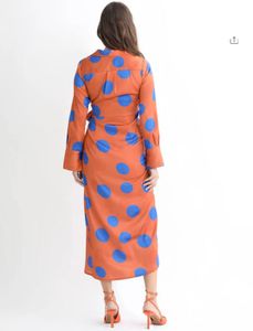 Chic Polka Dot Wrap Dress