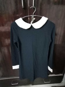 Navy Blue Colour Straight Midi