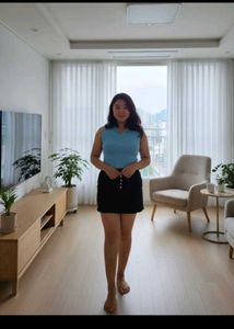 Stylish Black Denim Mini Skirt