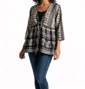 Lovely Elephant &amp; Paisley Patterns lightweight Top
