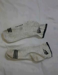 White Addidas Socks