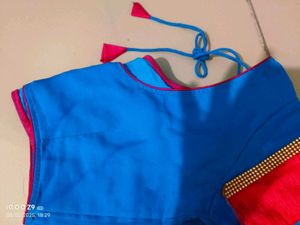 Blue georgette Saree