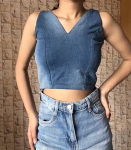 Denim UpCycled Y2K Tops