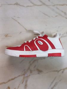 Red &amp; White Sneakers