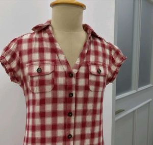 Red Plaid Ruffle Dress