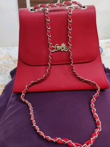 Red &#39;Love&#39; Handbag