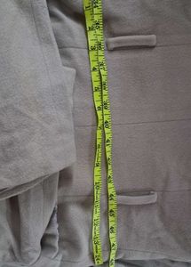 Beige 3/4 Sleeve Button-Down Coat