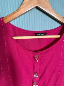 Pink Cotton Kurta zudio L