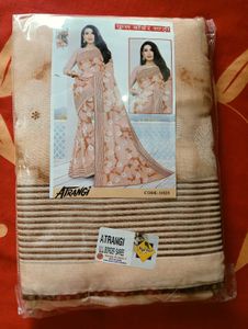 Daily Wear Peach Colour Georgette Saree