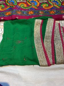 Punjabi Look Beautiful Duppta 4 Side Lace Lightly