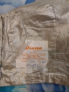 Silver Brocade Customized Blouse With Lining Inside New With Tag Size 36