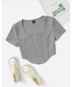 grey crop top