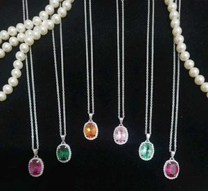 Gemstone Pendant Necklace Set of 6
