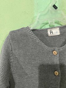 Cute Grey Knit Cardigan