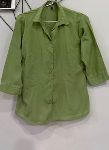 Green Button-Up Shirt